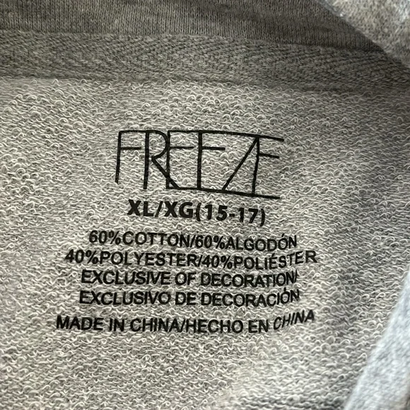 NASA metallic stripes embroidery logo cropped grey pull over light sweater XL - Picture 7 of 14